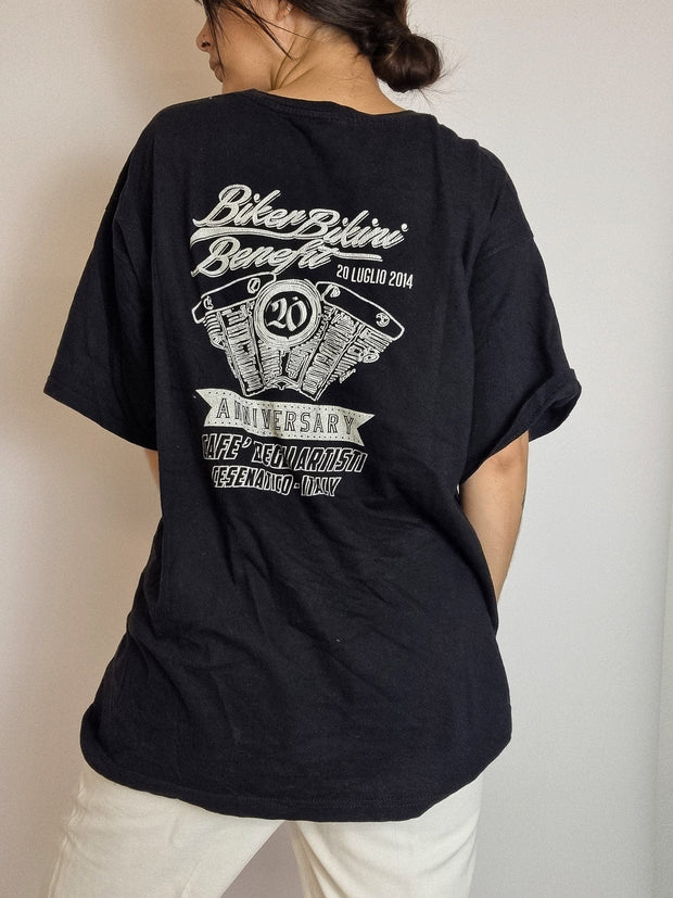 T-shirt vintage noir Biker XL