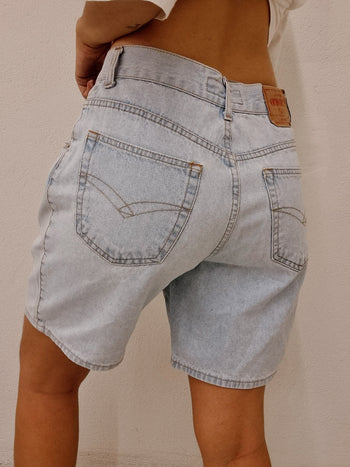 Short en jeans vintage bleu clair M