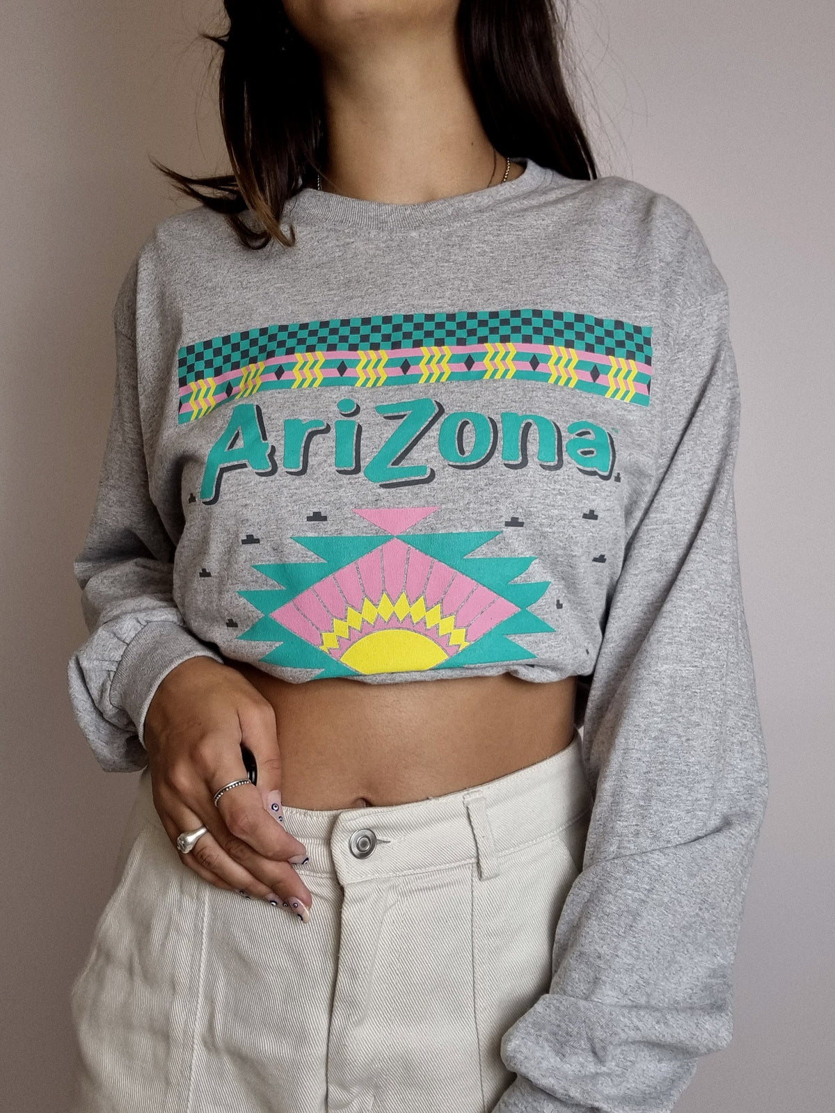 Vintage grauer Arizona-Pullover