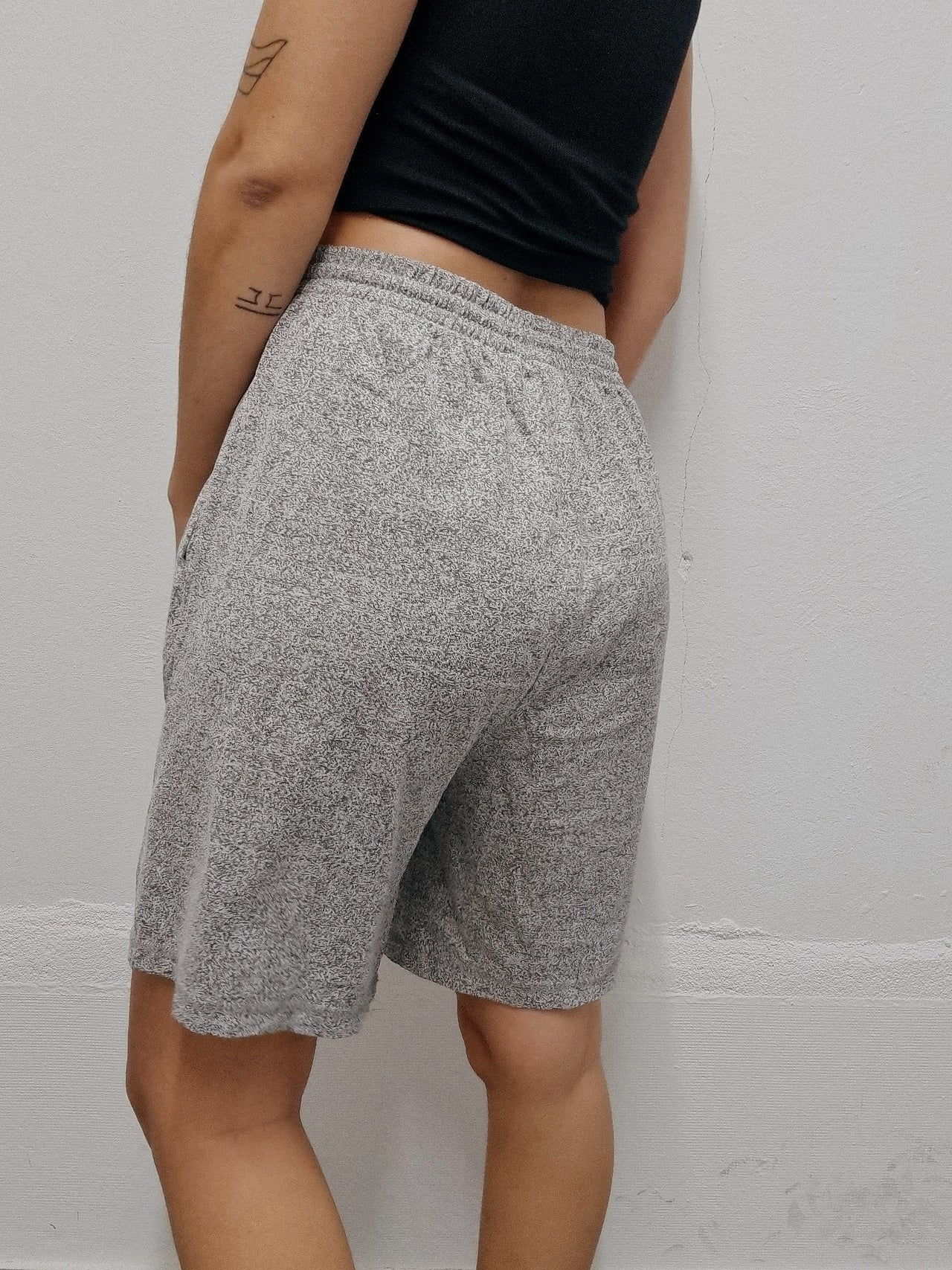 Short de jogging vintage gris Clair L