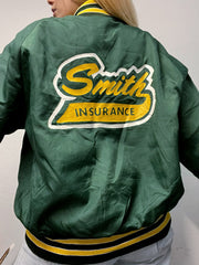Veste bomber américaine verte et jaune L