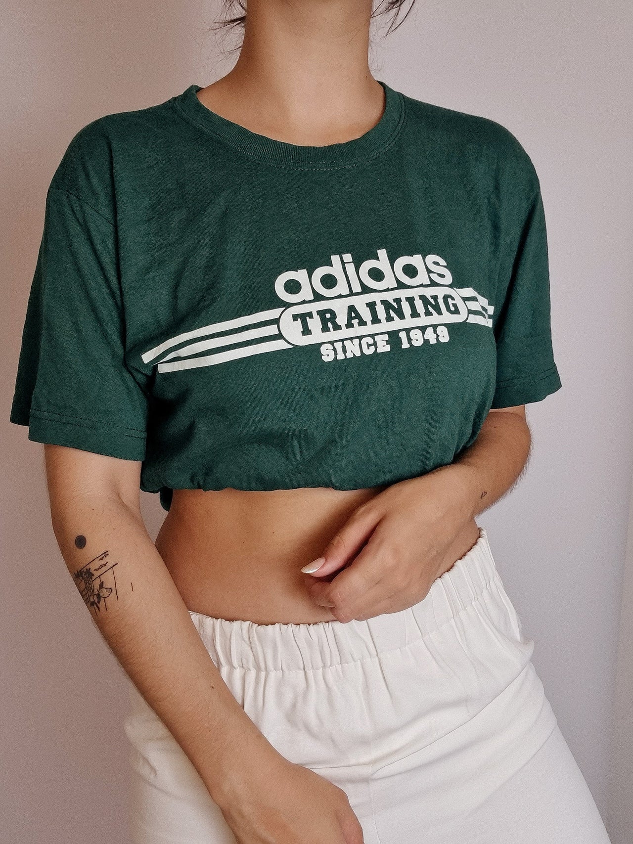 T-shirt vintage vert Adidas M