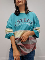 T-shirt vintage turquoise  XL