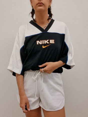 Vintage schwarz-weißes Nike XL T-Shirt