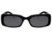 Schwarze rechteckige recycelte Vintage-Brille 