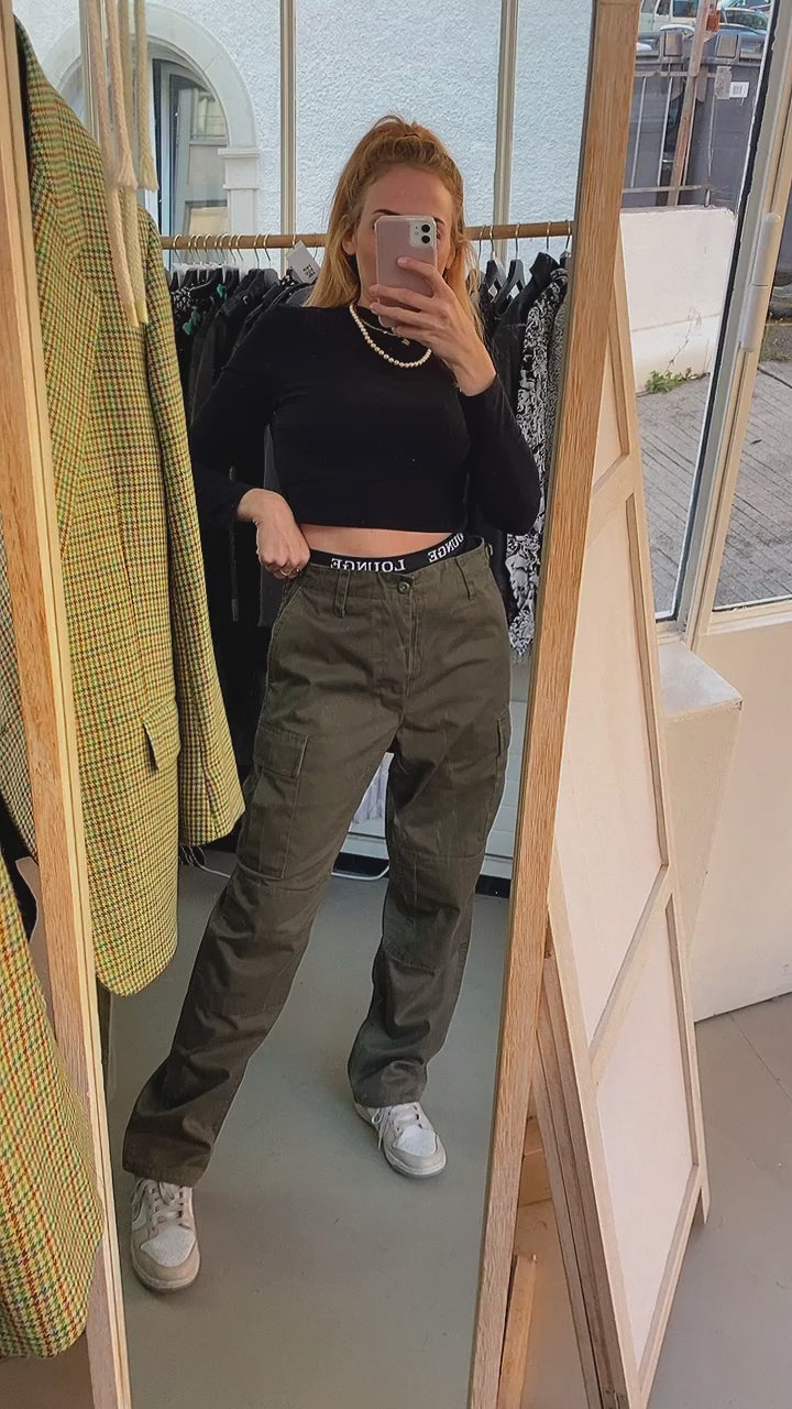 Pantalon Cargo khaki 38-40