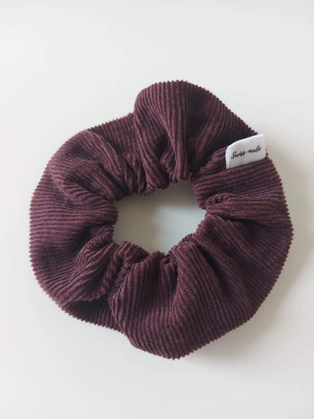 Dark brown corduroy scrunchie by Chuperchouchou