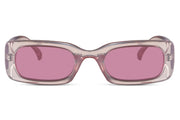 Rosa rechteckige recycelte Vintage-Brille 