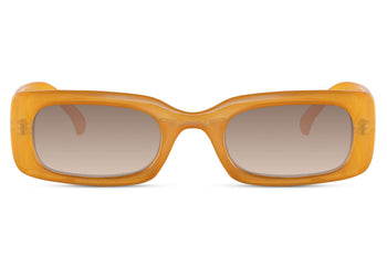 Lunettes vintage recyclées rectangulaires oranges