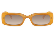 Orangefarbene rechteckige, recycelte Vintage-Gläser 