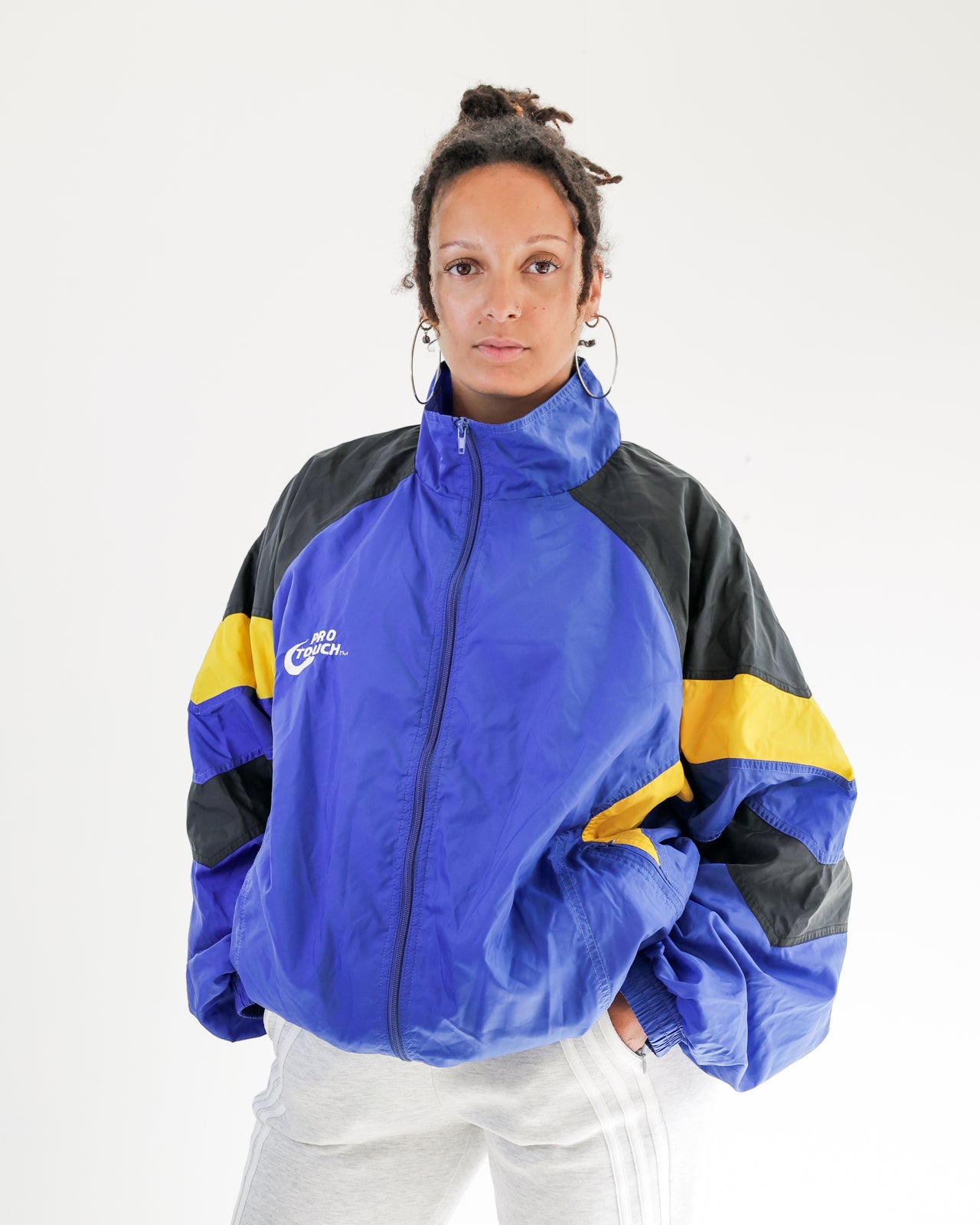 Veste de jogging vintage ProTouch bleue XL