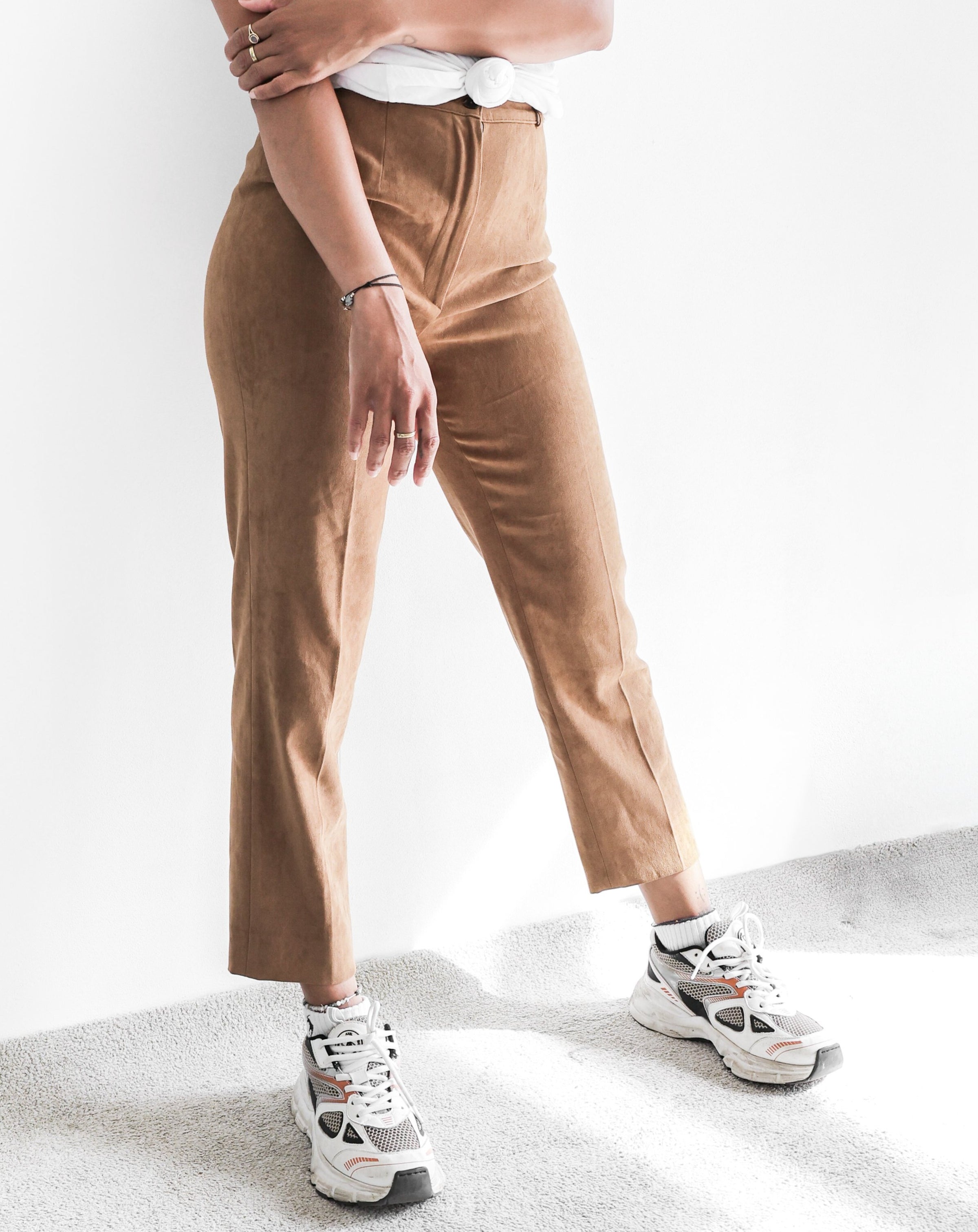 Kamelwildlederhose 34/36 EUR