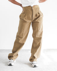 Pantalon beige velour côtelé extra long L