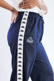 Pantalon de jogging Kappa bleu marine bandes sur les côtés L