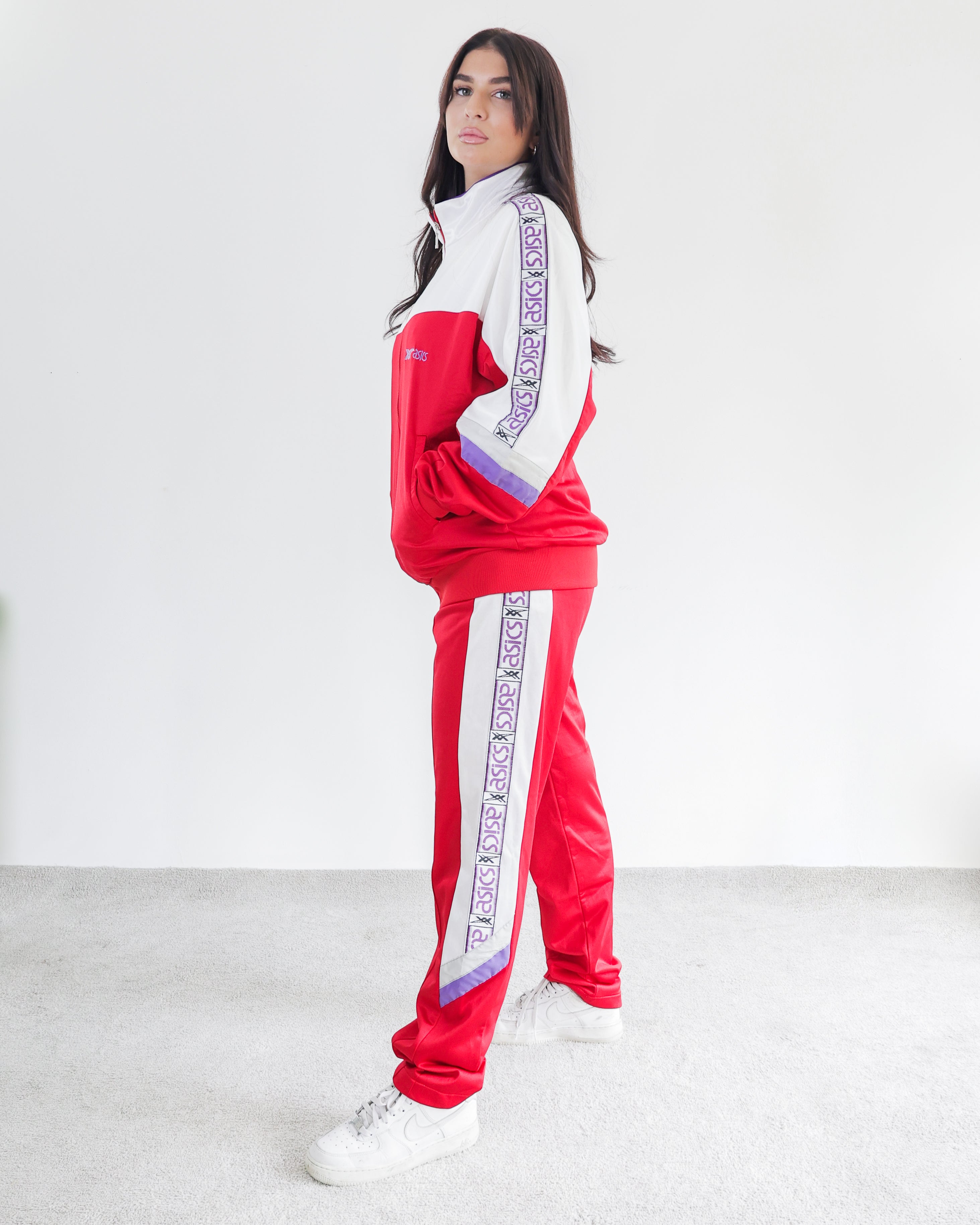 Ensemble de jogging rouge Asics L