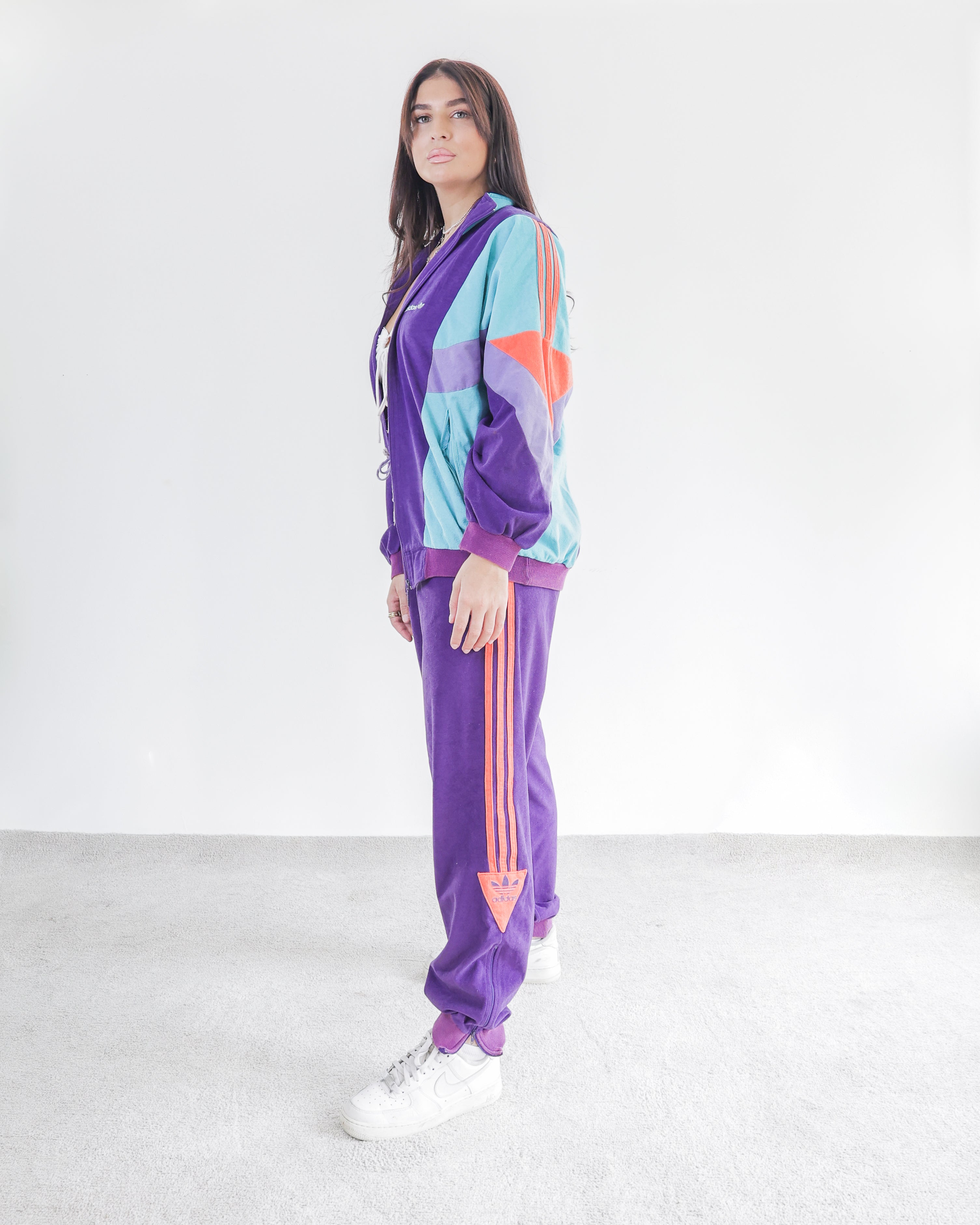 Ensemble de jogging Adidas violette et verte L