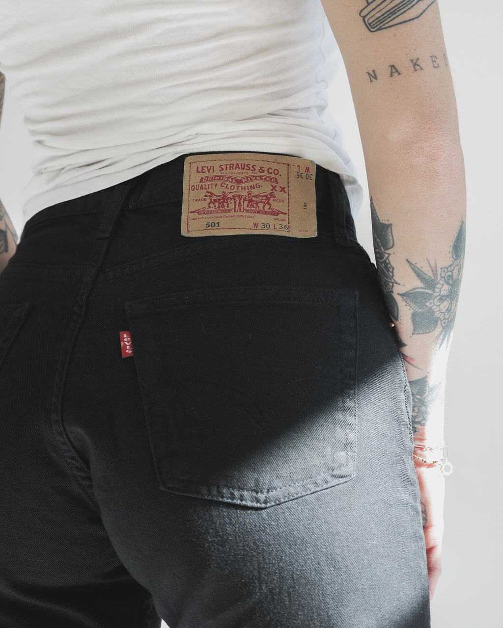 Levi's 501 schwarze Jeanshose W30 L36