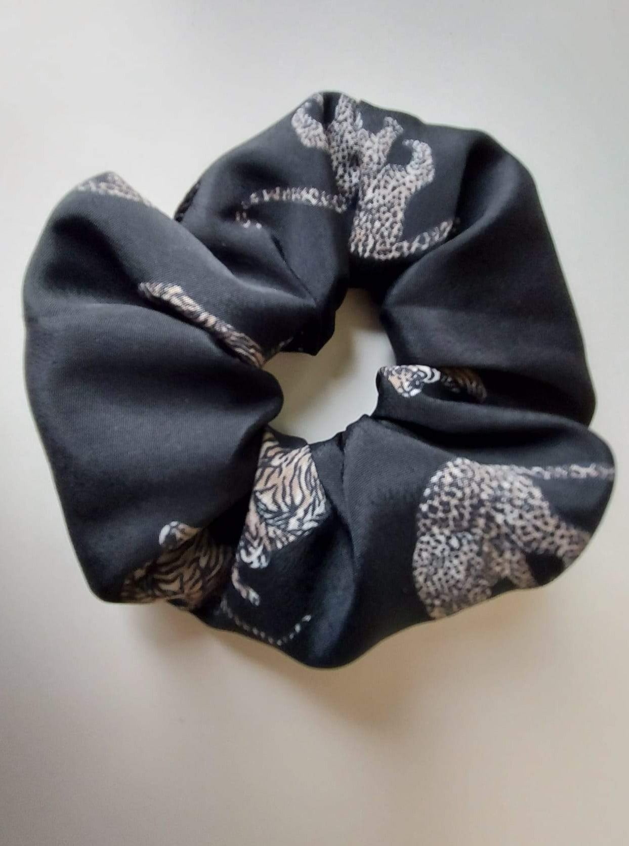 Black satin scrunchie by Chuperchouchou