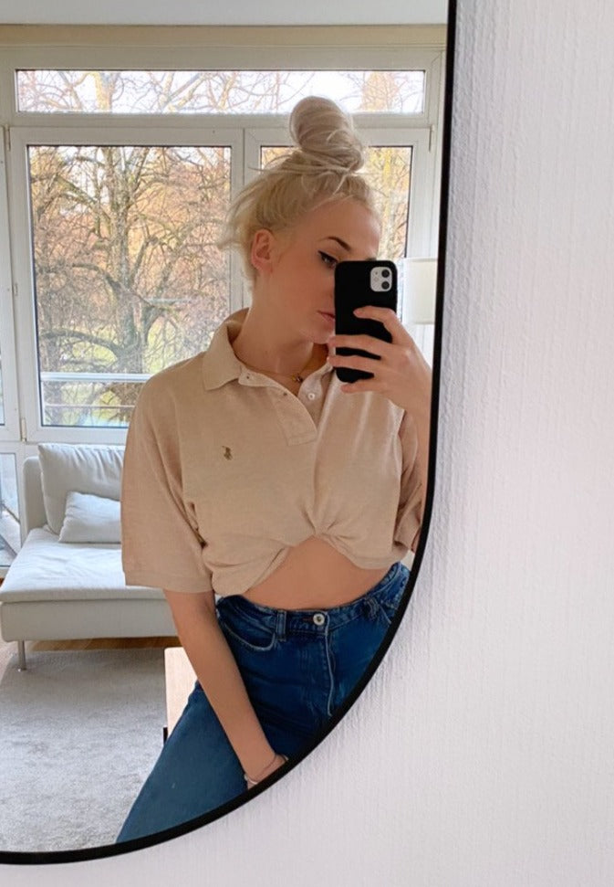 Polo à manches courtes beige Ralph Lauren M