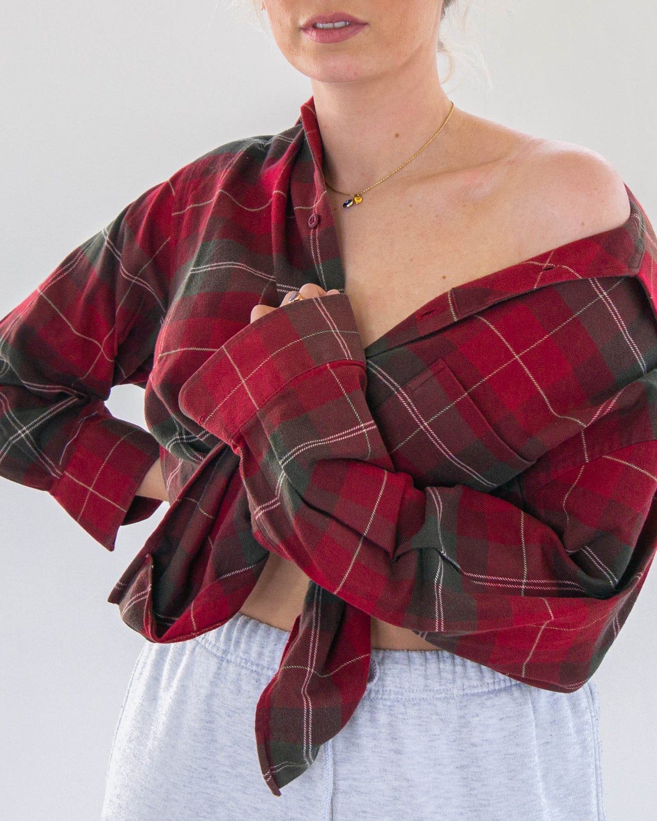 Vintage Red Check Shirt L