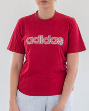 T-shirt rouge Adidas S