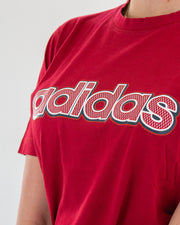 T-shirt rouge Adidas S