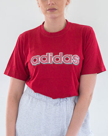 T-shirt rouge Adidas S