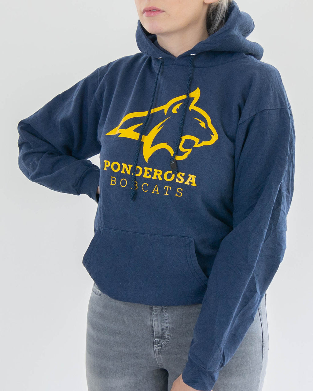 Navy blue USA sweater"Ponderosa Bobcats"S/M