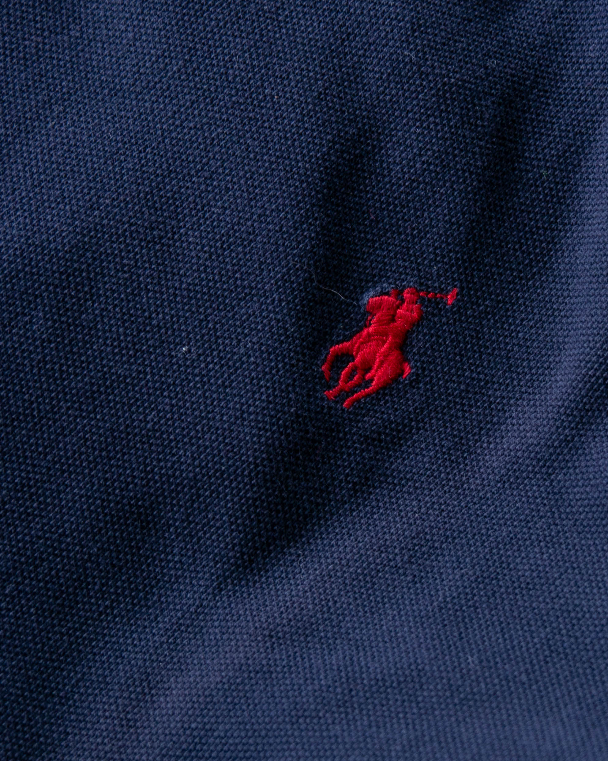 Ralph Lauren XXL Dunkelblaues Langarm-Poloshirt