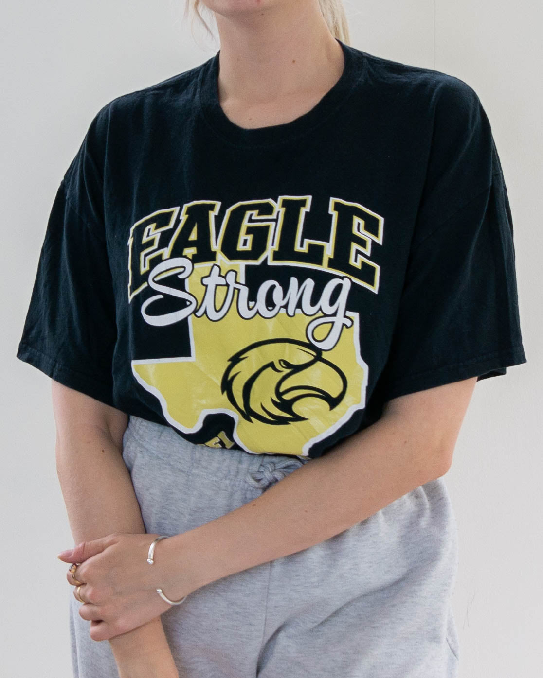 T-shirt USA noir "Eagle strong" L