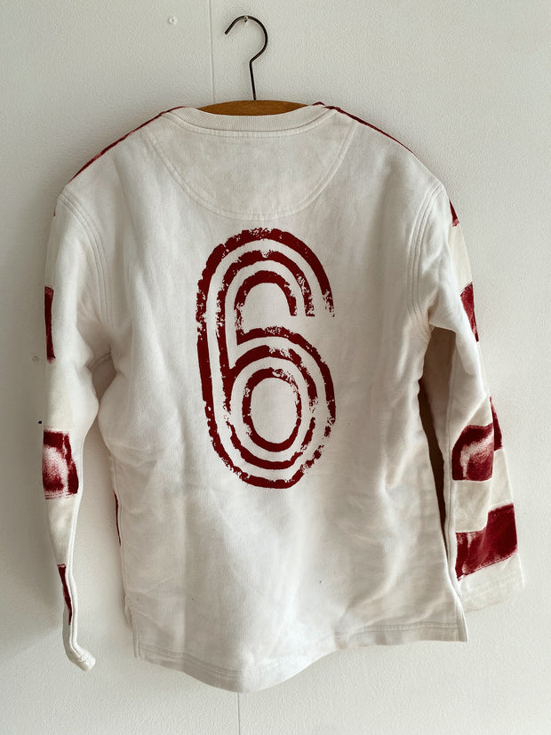 T-shirt à manches longues blanc et rouge Replay 10-12 ans