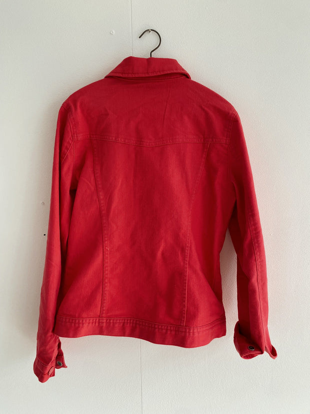 Benetton fuchsia pink cotton jacket, 10-11 years