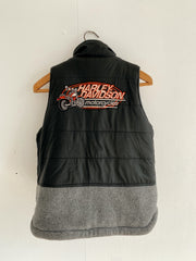 Harley Davidson gray sleeveless down jacket, 8 years old