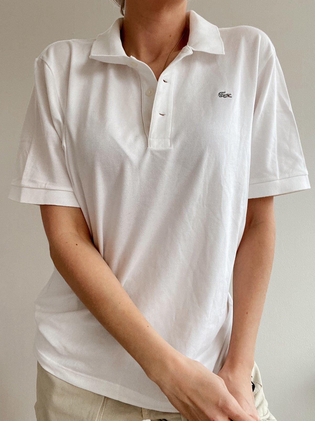 Polo à manches courtes blanc Lacoste L