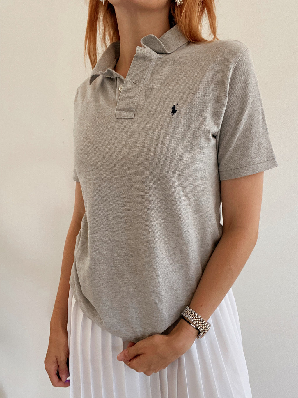 Polo Ralph Lauren gris clair S
