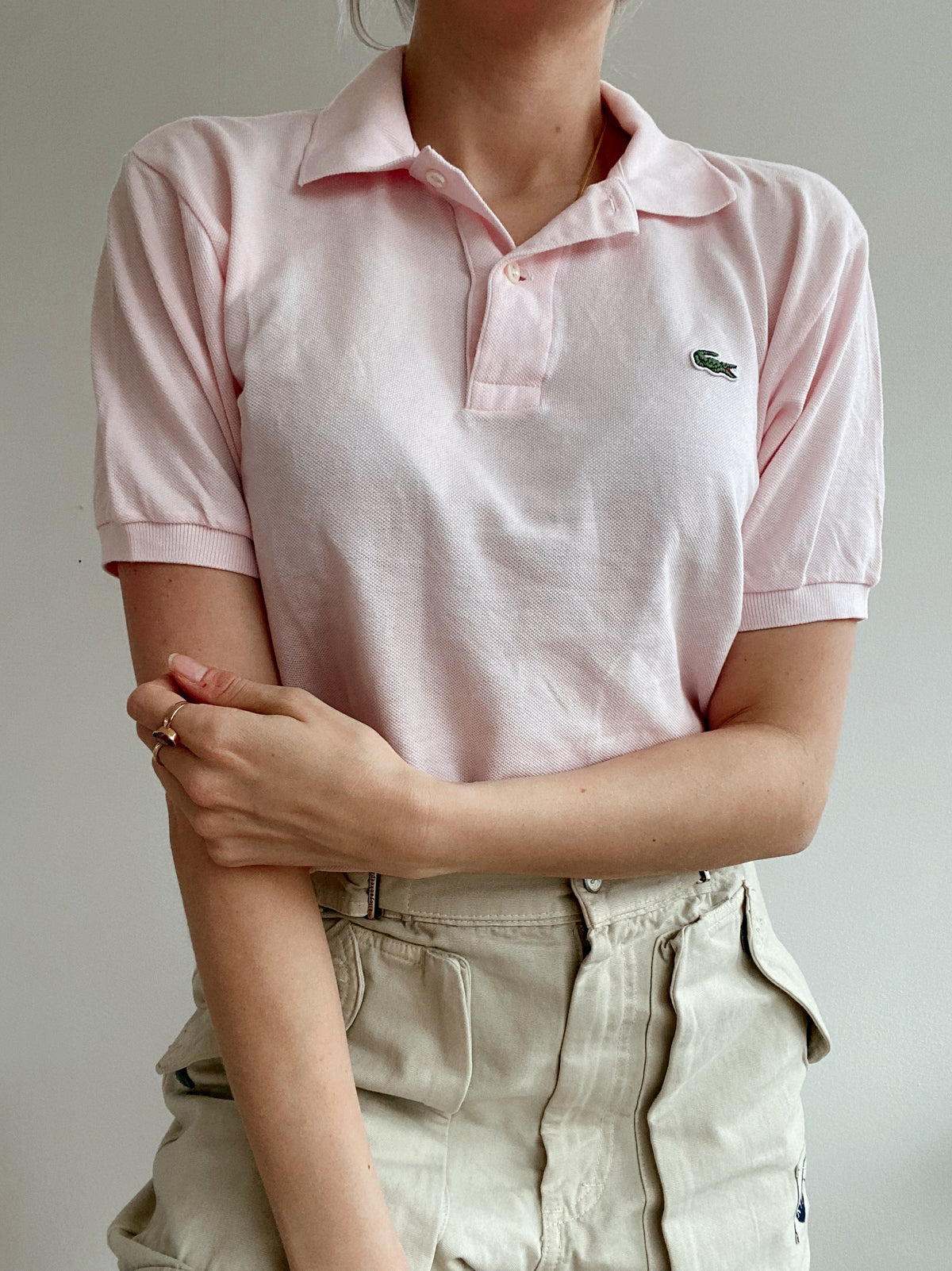 Polo à manches courtes rose clair Lacoste S
