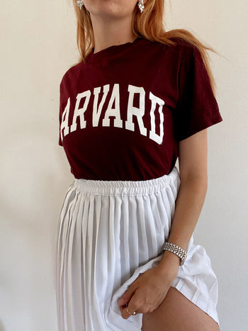 T-shirt vintage bordeaux Harvard Champion S