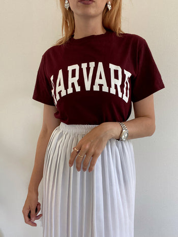 T-shirt vintage bordeaux Harvard Champion S