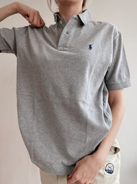 Polo à manches courtes gris clair Ralph Lauren M