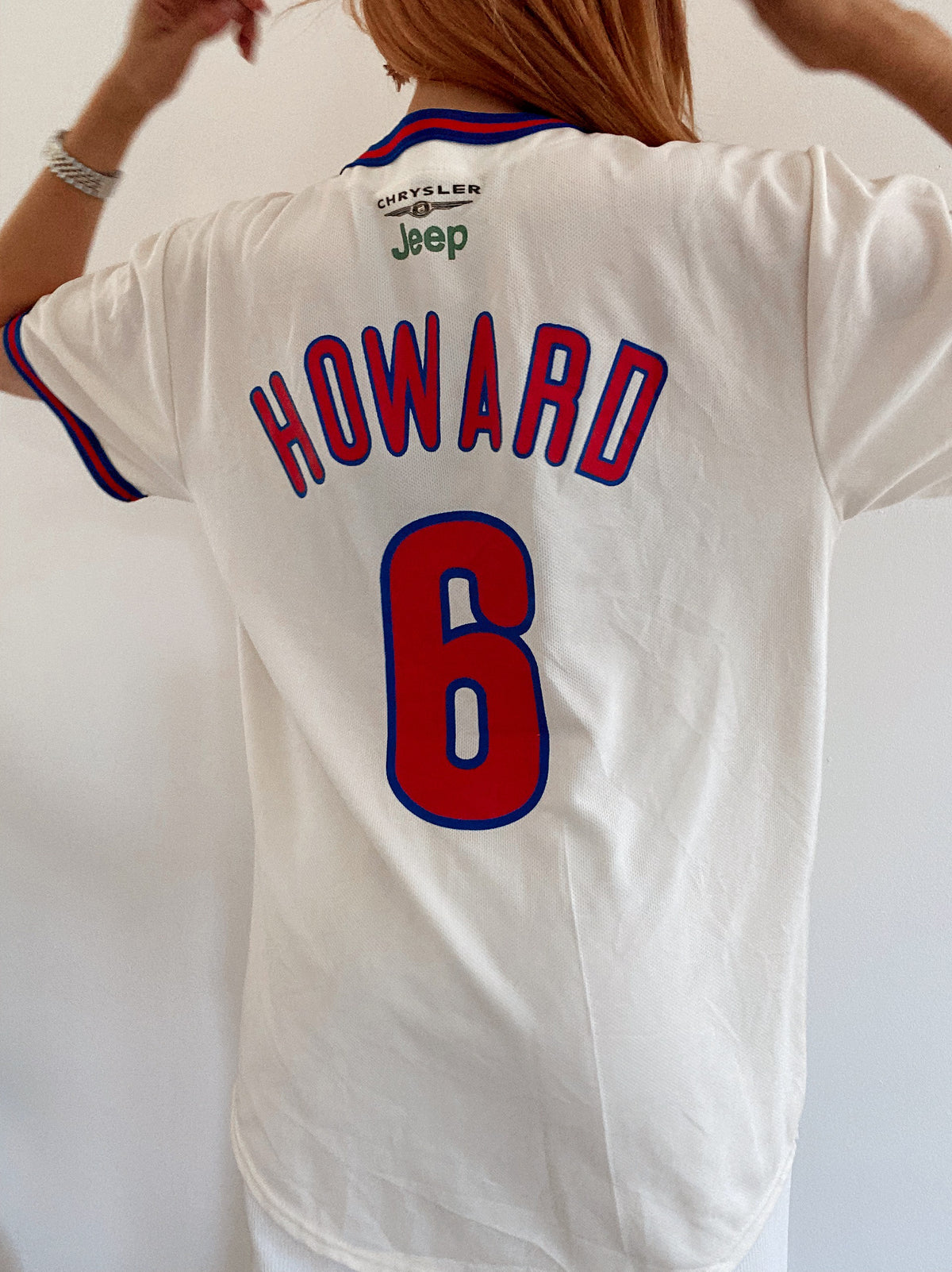 Maillot de baseball blanc cassé Phillies L