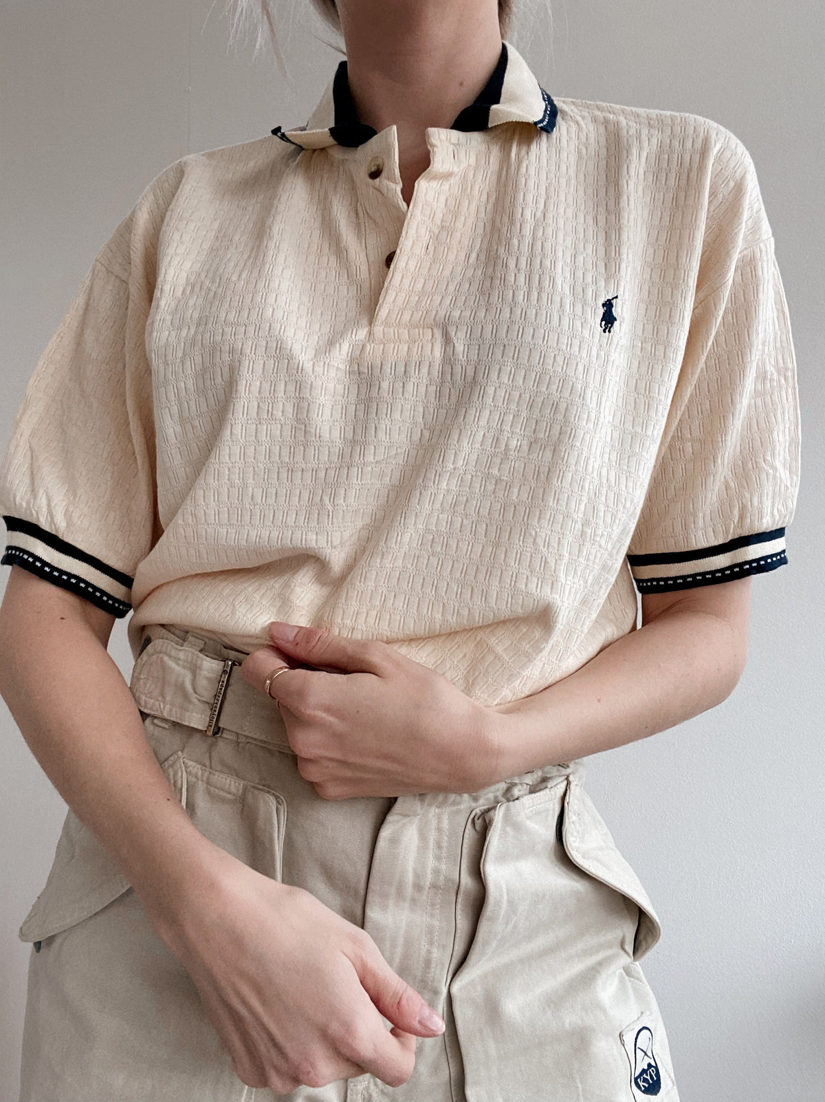 Polo à manches courtes jaune pastel Ralph Lauren