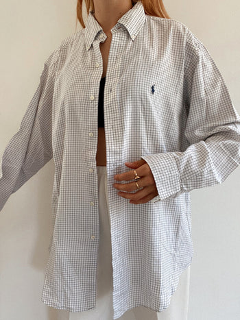 Ralph Lauren L Blue White/Black Striped Shirt