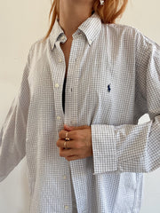 Chemise vintage Ralph Lauren blanche à carreaux