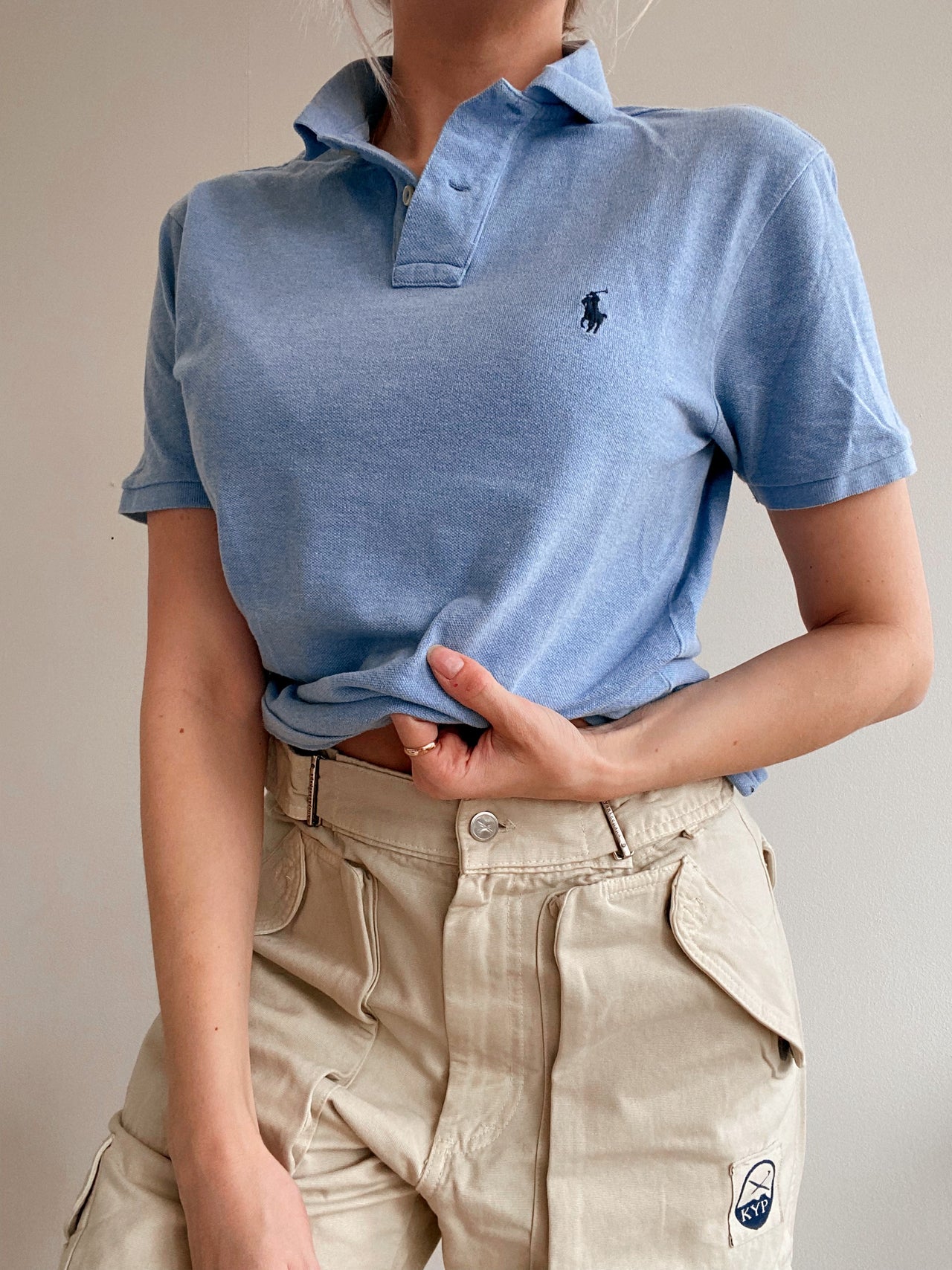 Polo à manches courtes bleu clair Ralph Lauren M