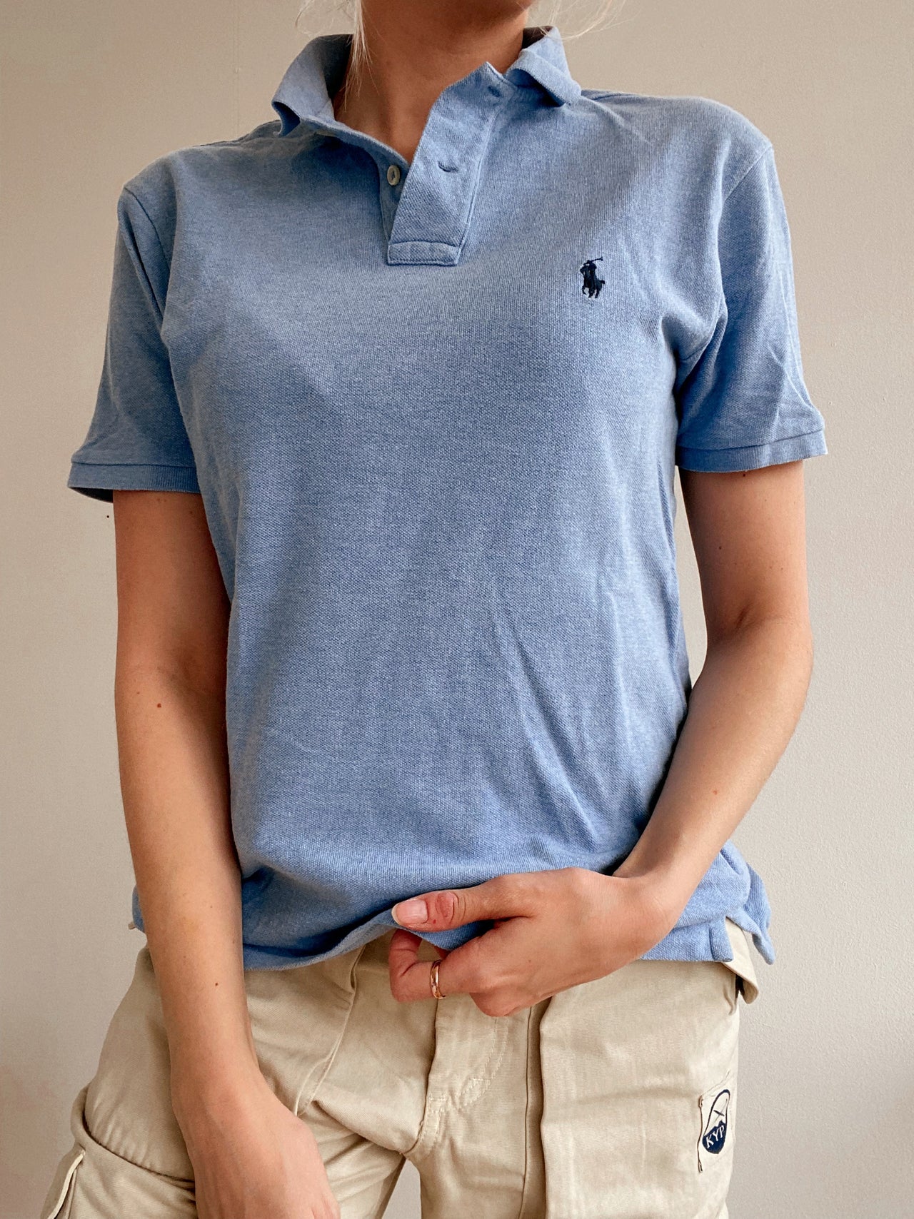 Polo à manches courtes bleu clair Ralph Lauren M