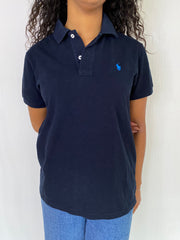 Ralph Lauren M dunkelblaues Kurzarm-Poloshirt