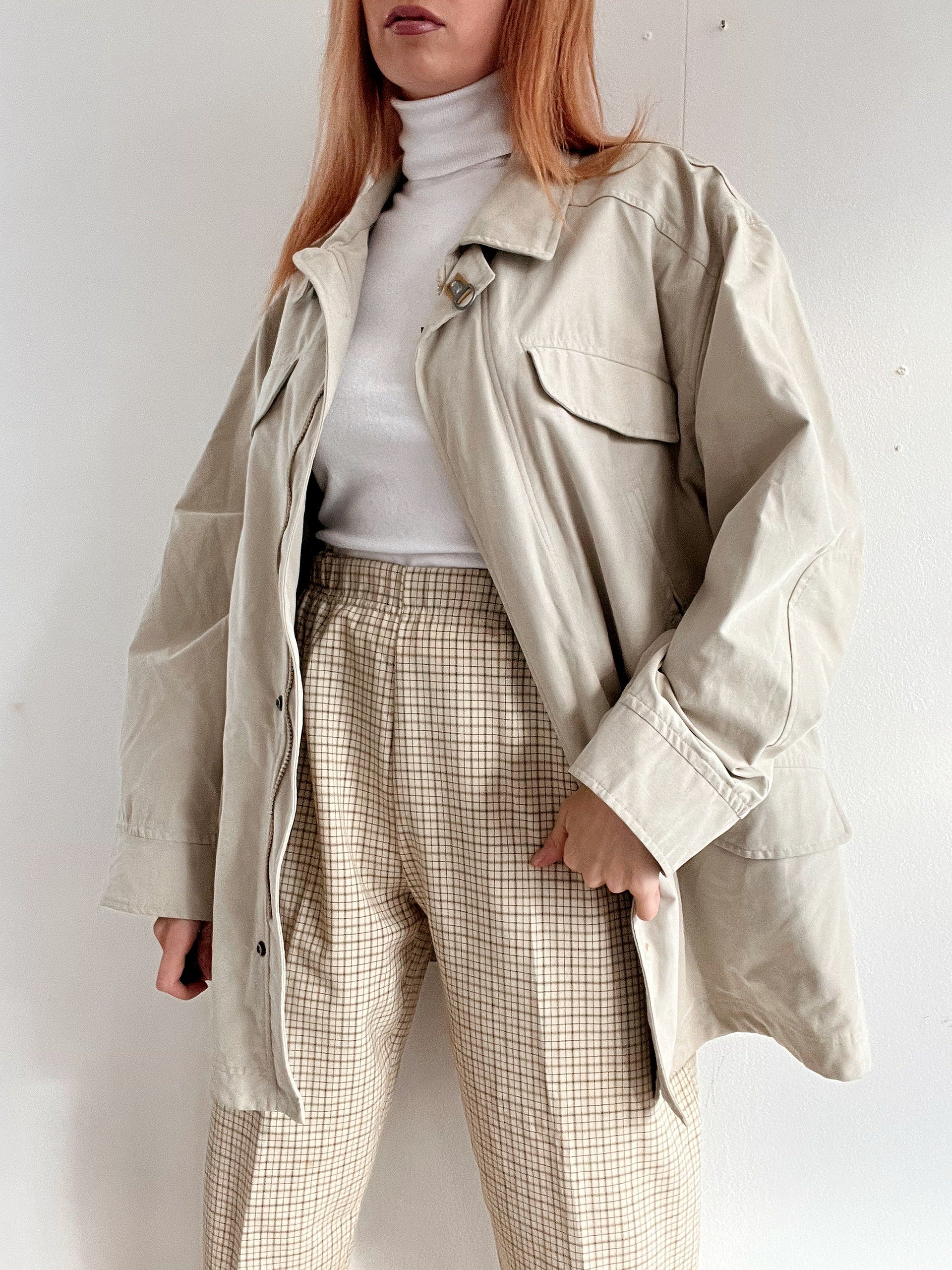 Veste mi-saison à poche beige beige XL
