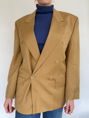 Oversized beige blazer jacket L