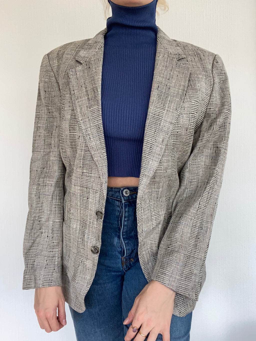 Veste Blazer gris quadrillé M/L