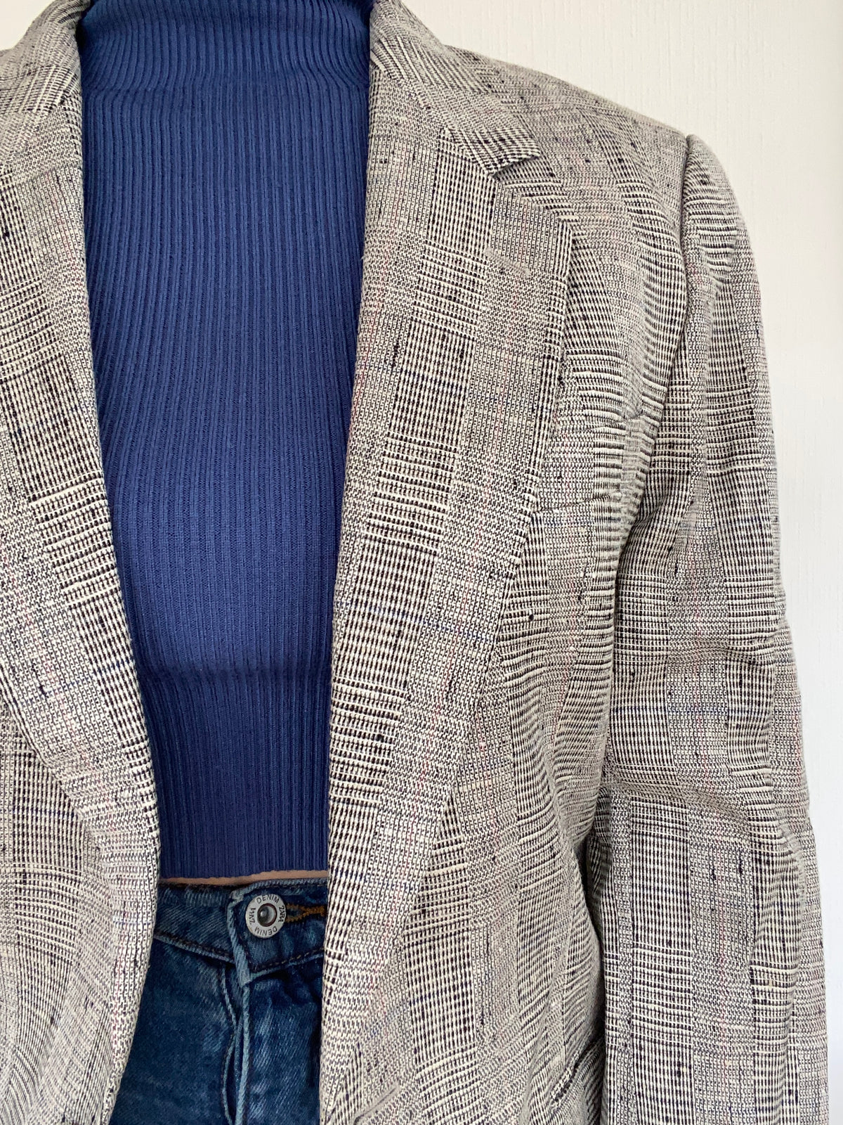 Veste Blazer gris quadrillé M/L
